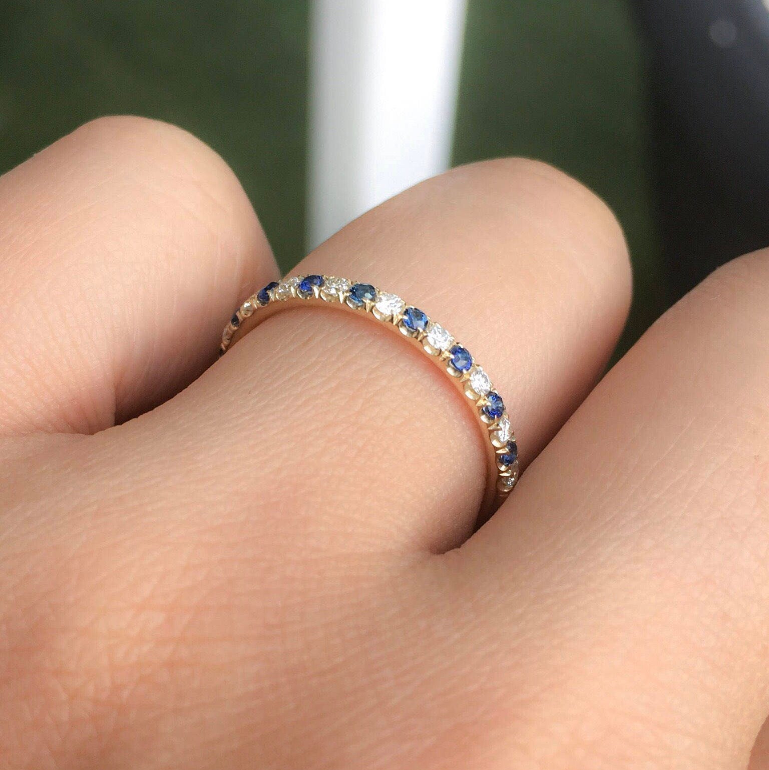 Bleu Éternel Sapphire & Diamond Band