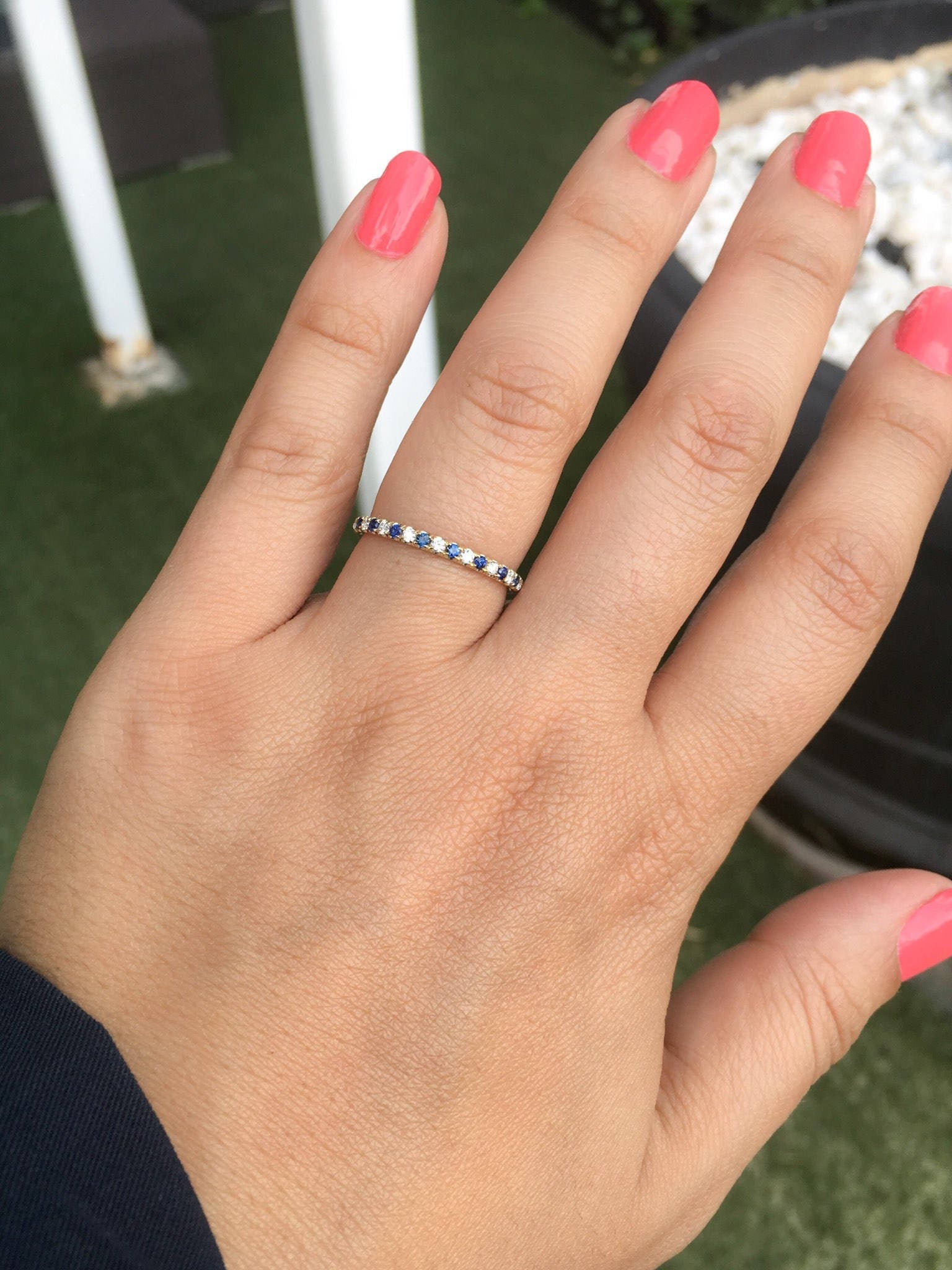 Bleu Éternel Sapphire & Diamond Band