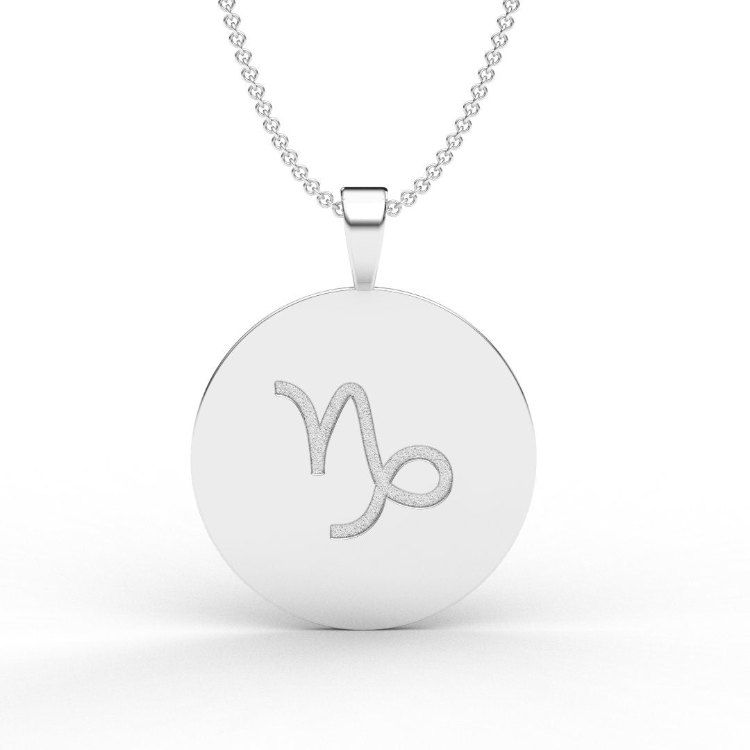 Capricorn Zodiac Medallion Necklace