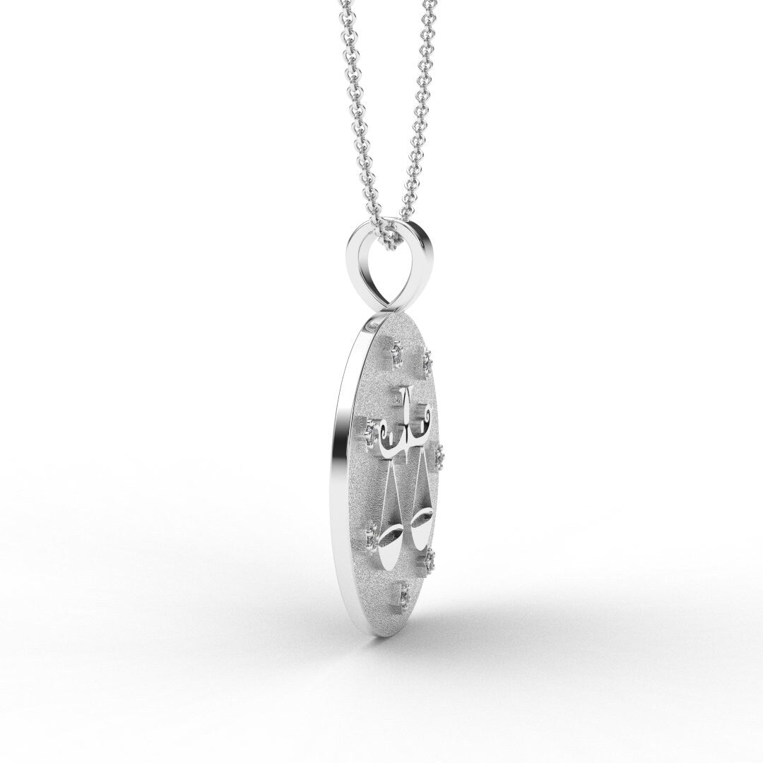 Libra Zodiac Medallion Necklace
