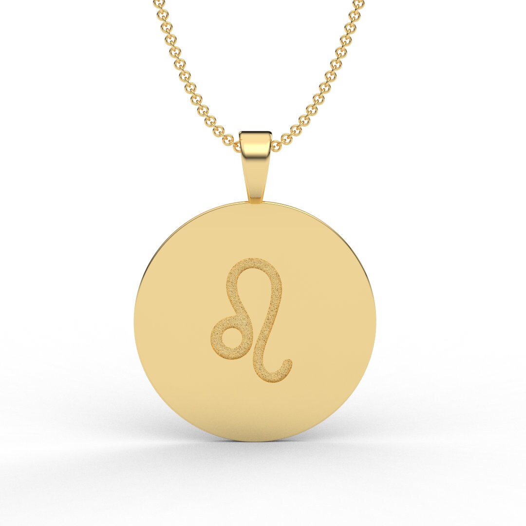 Leo Zodiac Medallion Necklace