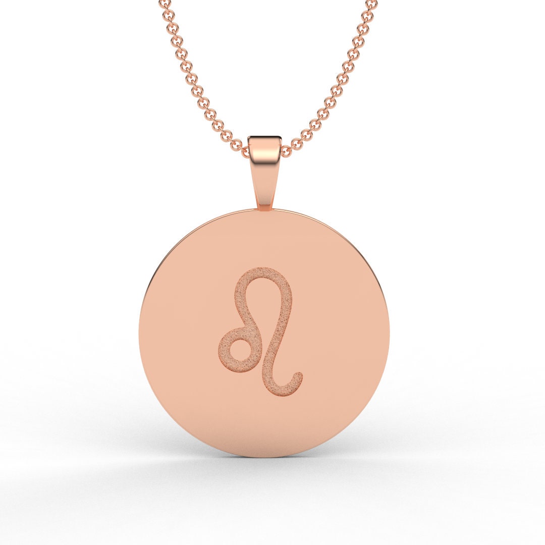 Leo Zodiac Medallion Necklace