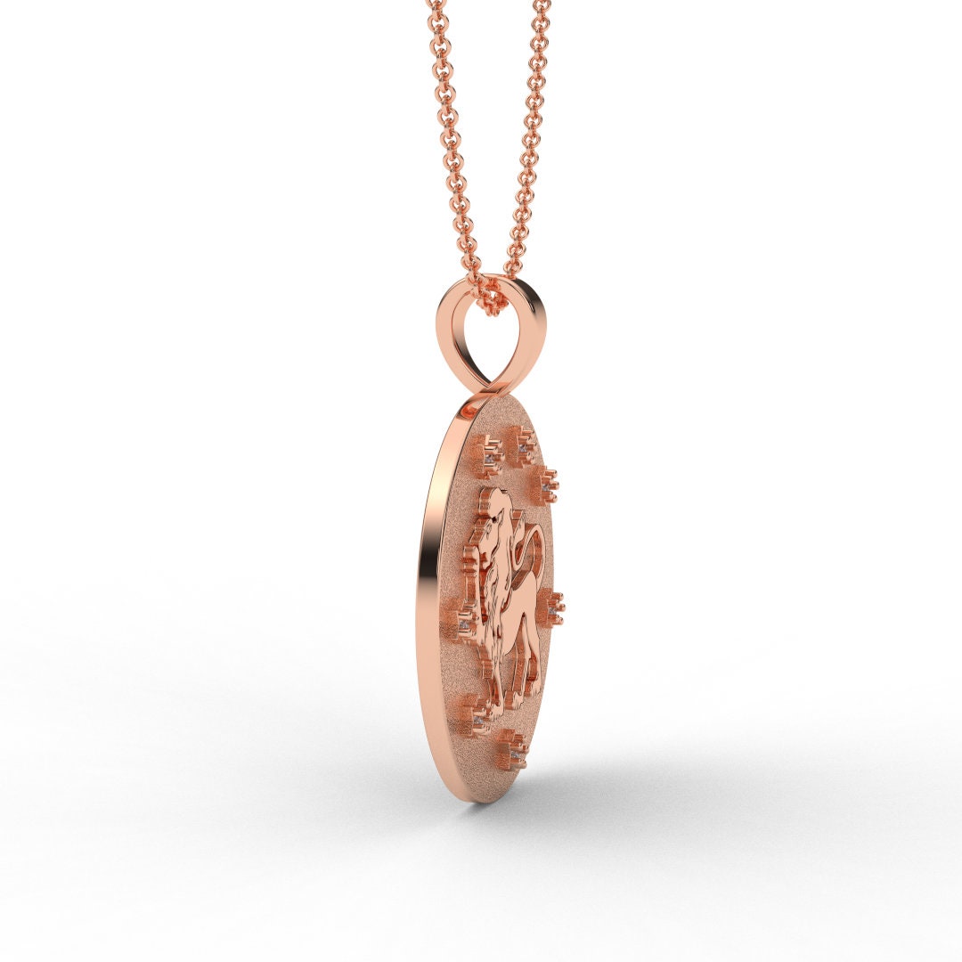 Leo Zodiac Medallion Necklace