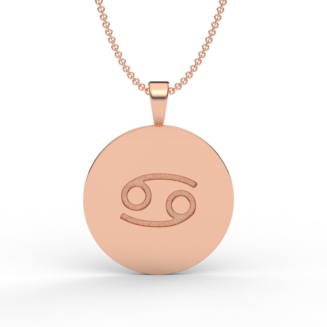 Cancer Zodiac Medallion Necklace