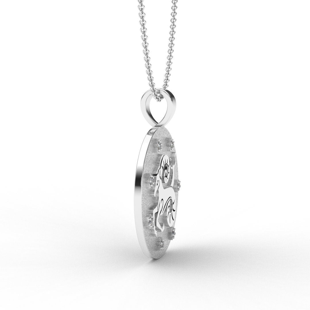 Capricorn Zodiac Medallion Necklace