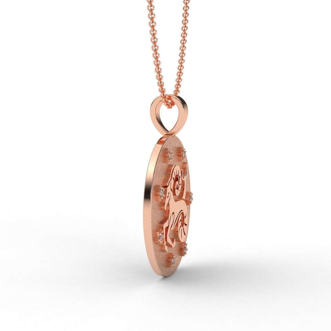 Capricorn Zodiac Medallion Necklace