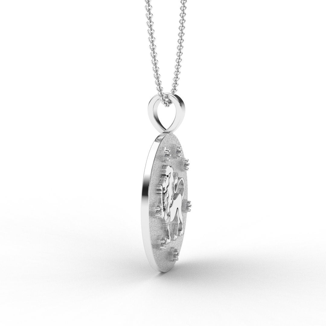 Leo Zodiac Medallion Necklace