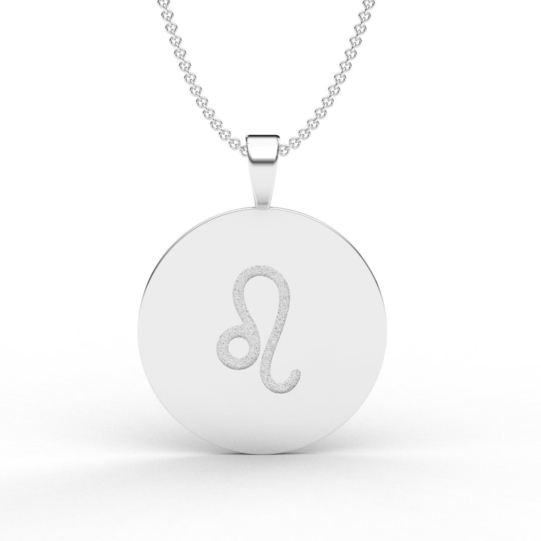 Leo Zodiac Medallion Necklace