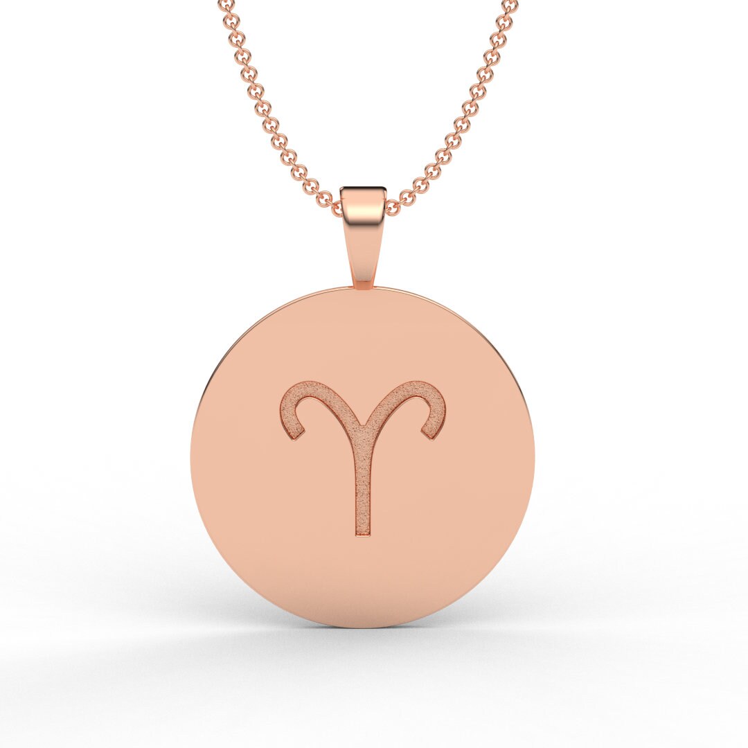 Aries Zodiac Medallion Necklace