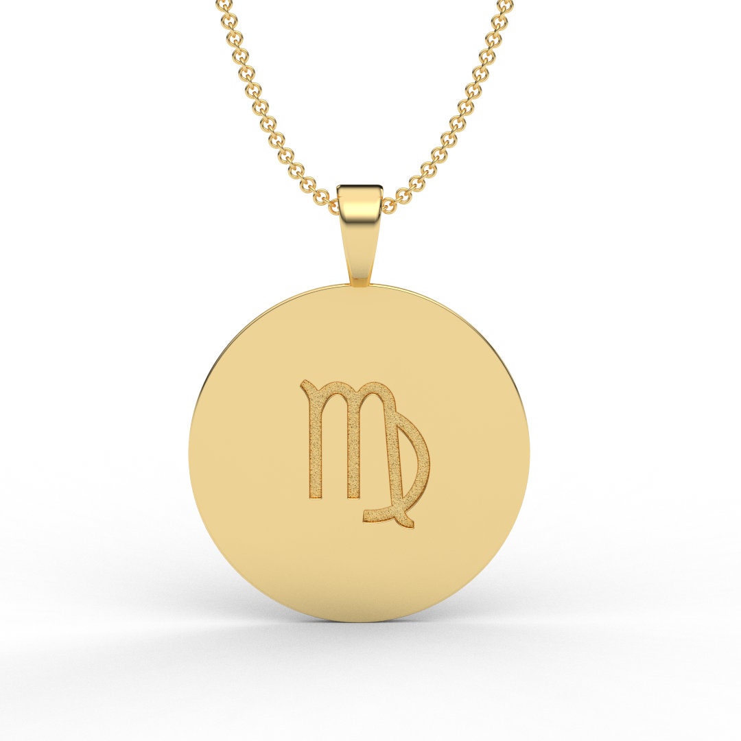 Virgo Zodiac Medallion Necklace