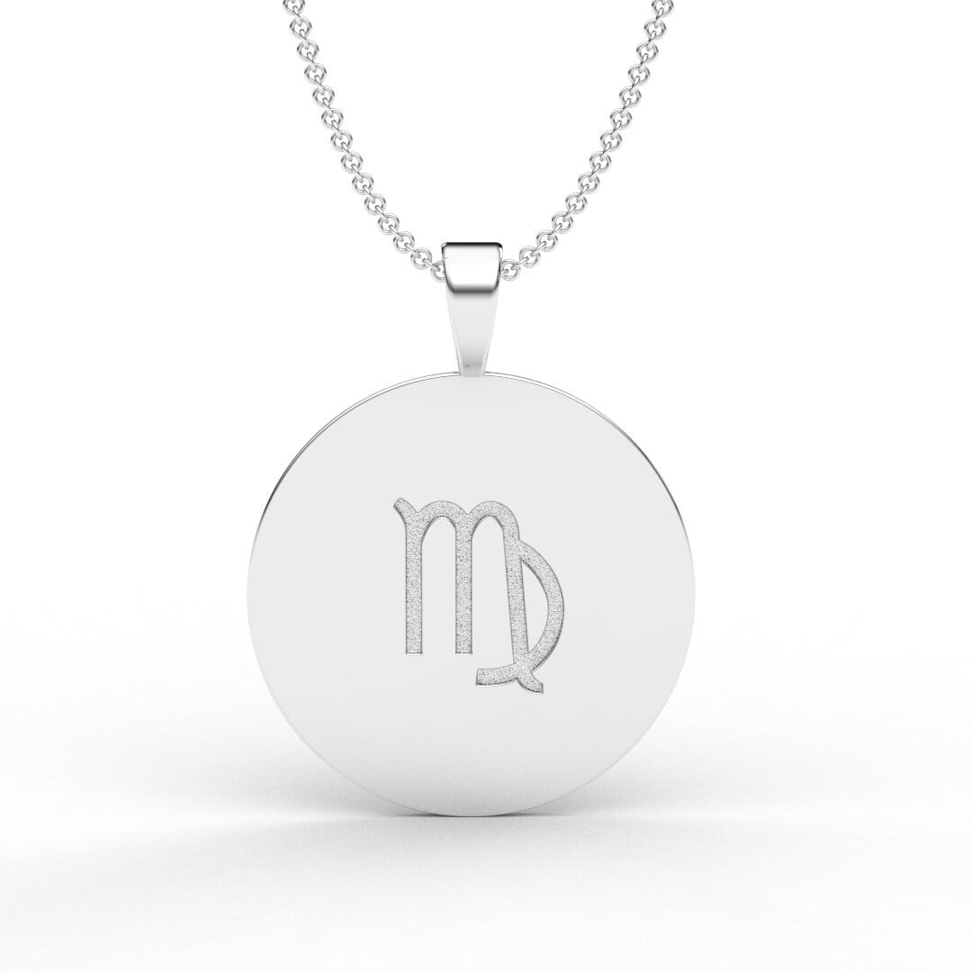 Virgo Zodiac Medallion Necklace