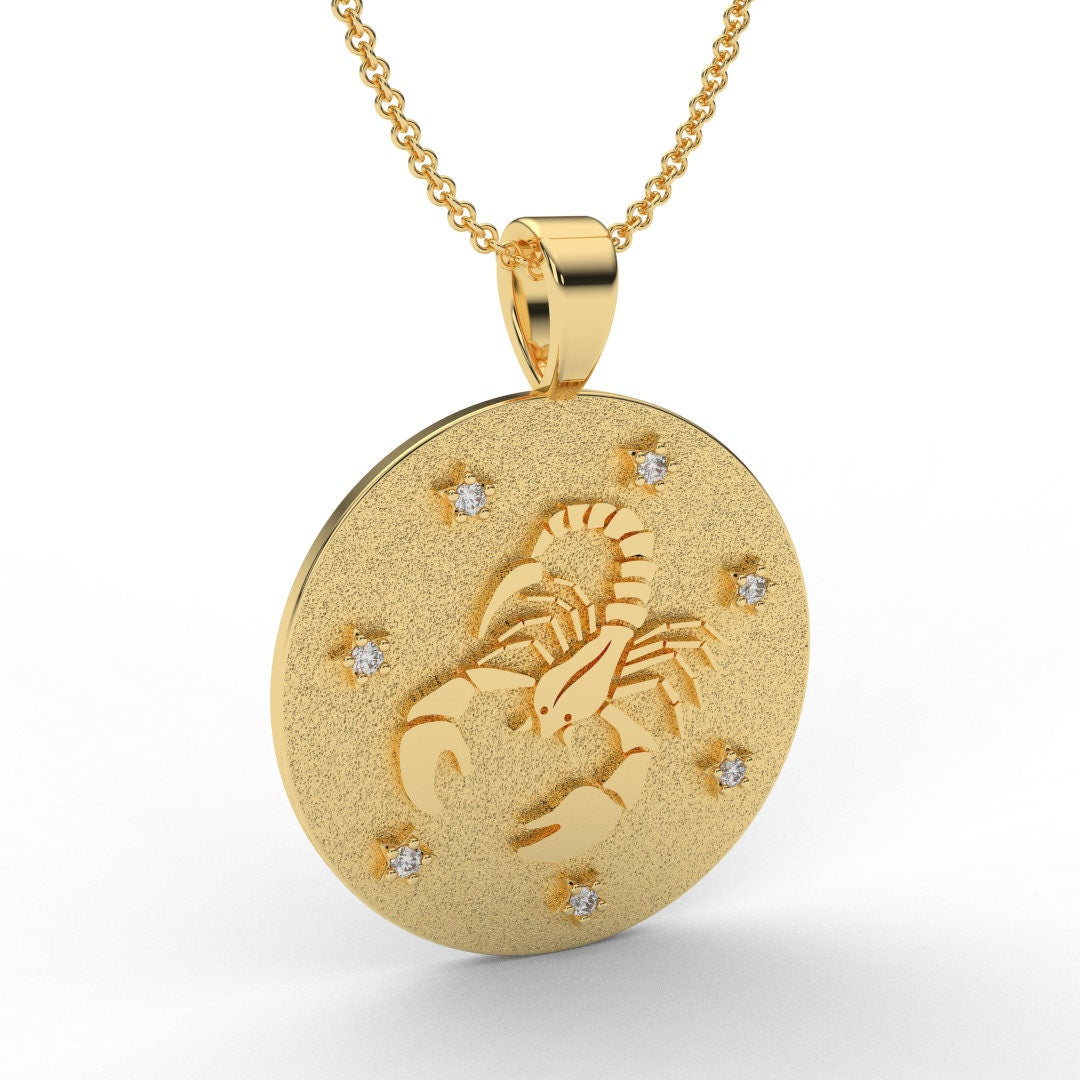 Scorpio Zodiac Medallion Necklace