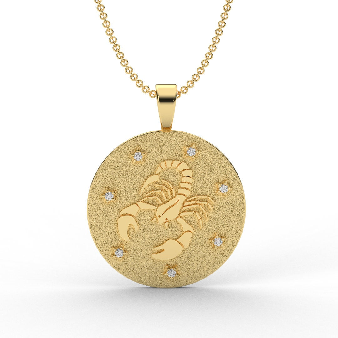 Scorpio Zodiac Medallion Necklace