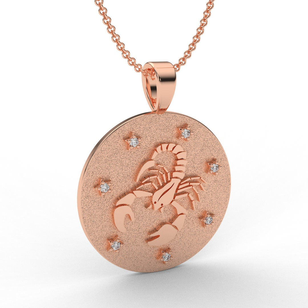 Scorpio Zodiac Medallion Necklace