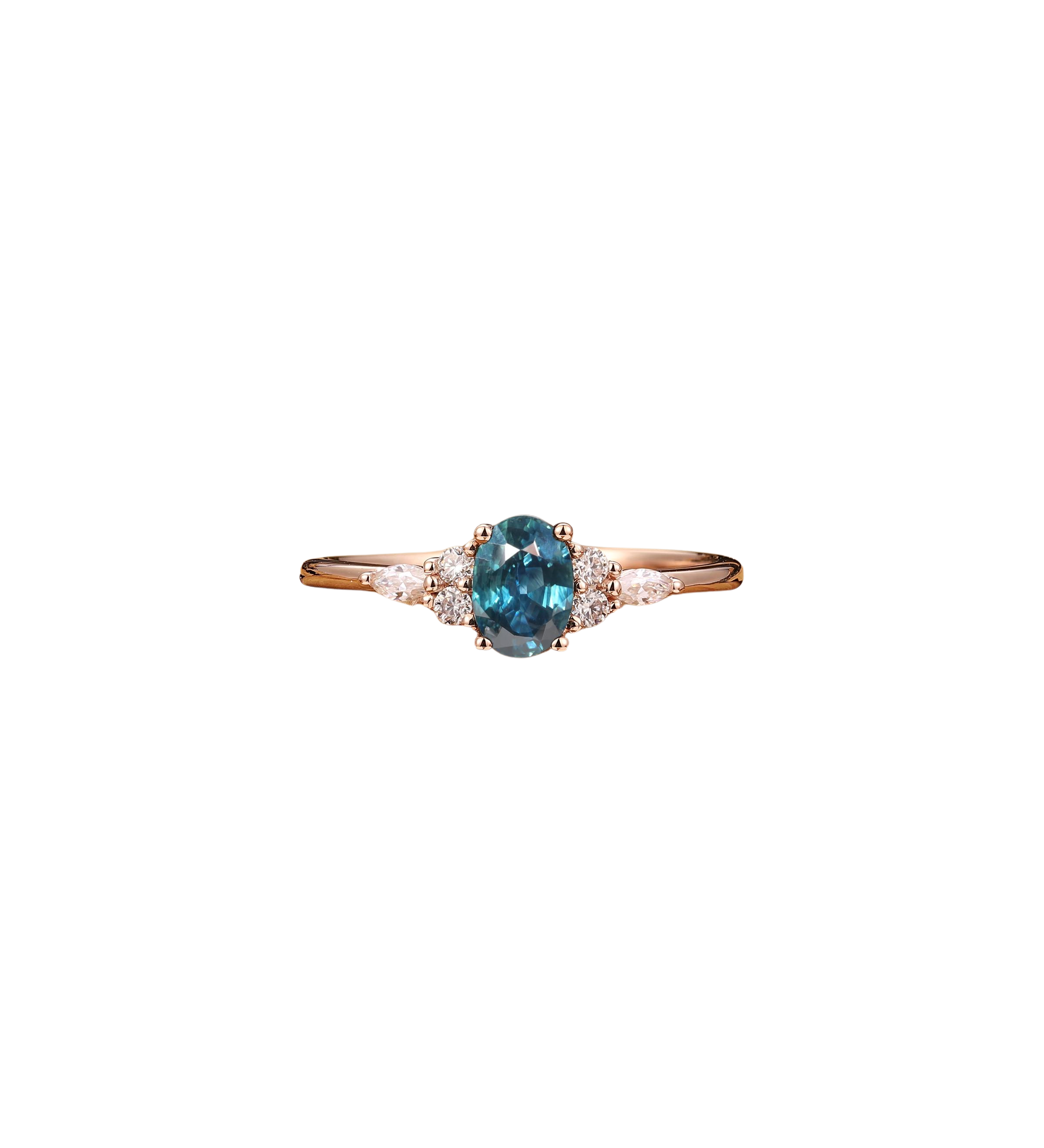 Plume Royale Oval Sapphire Engagement Ring