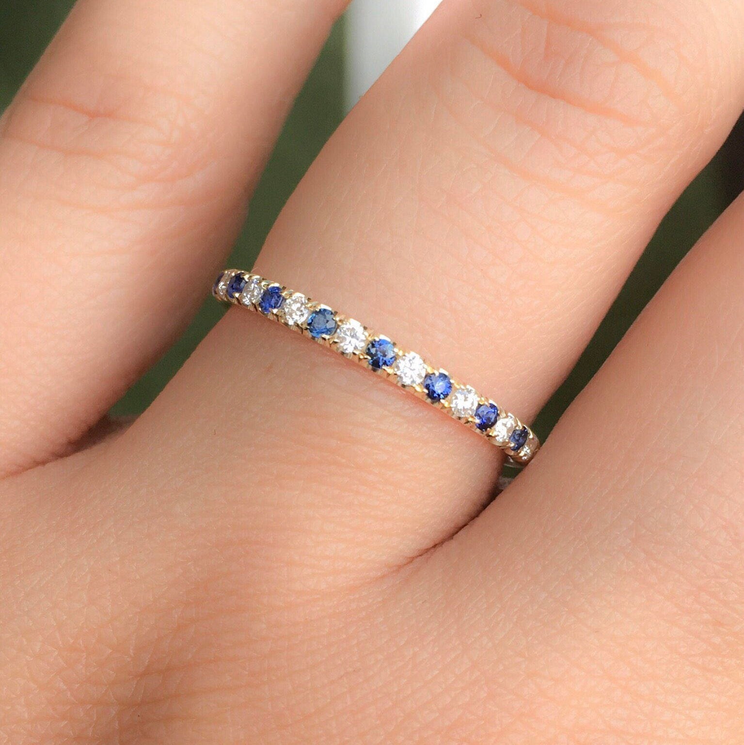 Bleu Éternel Sapphire & Diamond Band