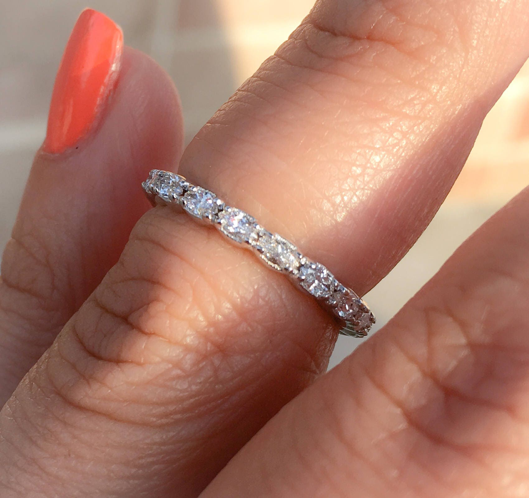 Lys Marquise Diamond Band