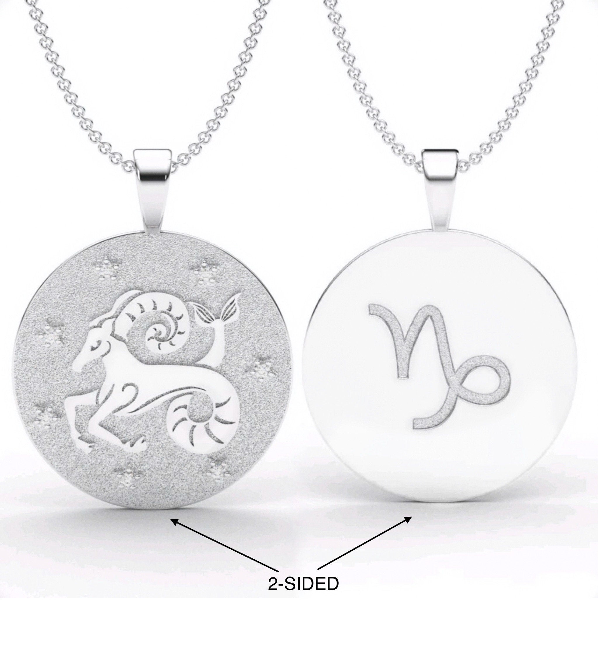 Capricorn Zodiac Medallion Necklace