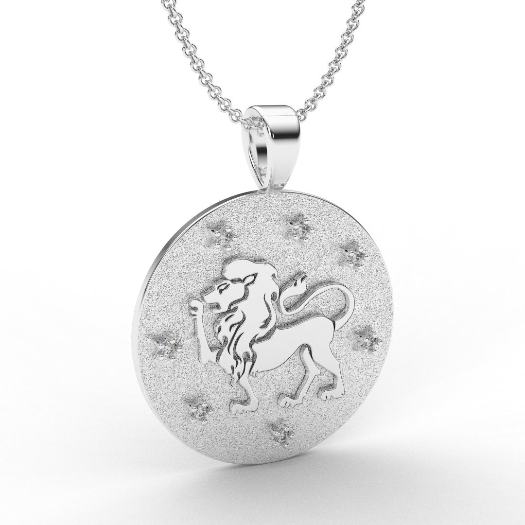 Leo Zodiac Medallion Necklace