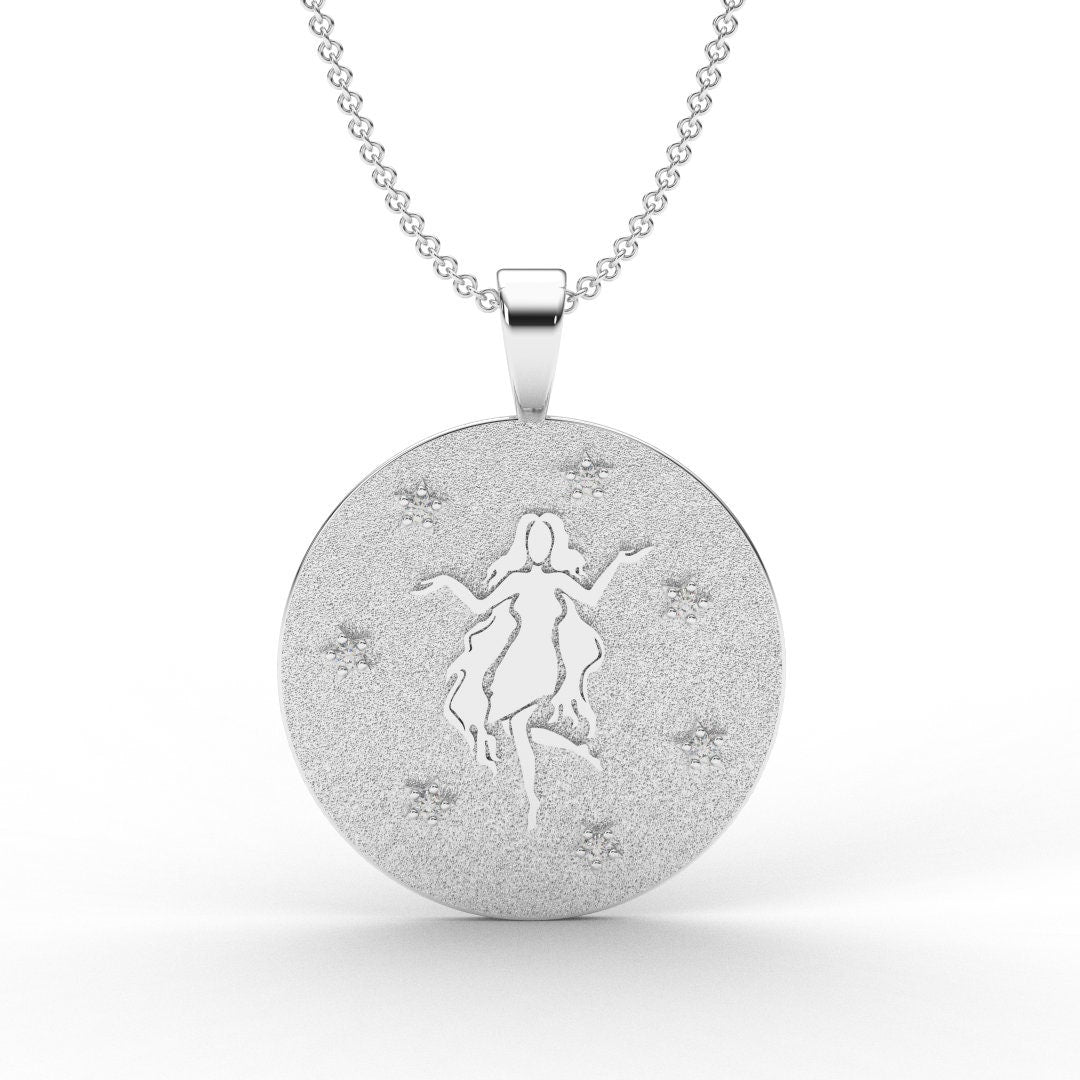 Virgo Zodiac Medallion Necklace