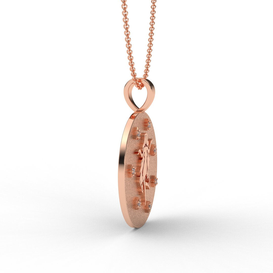 Virgo Zodiac Medallion Necklace