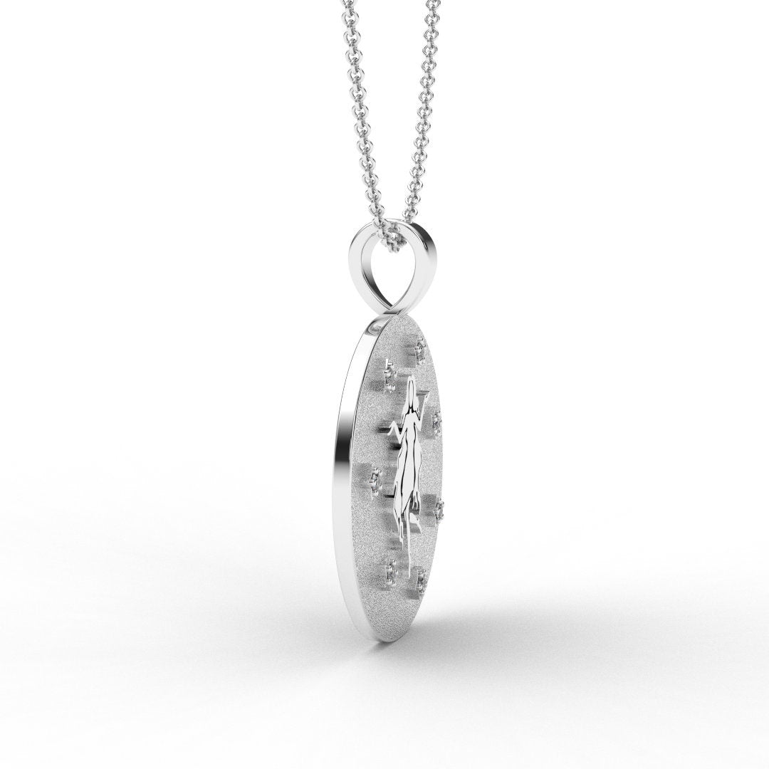 Virgo Zodiac Medallion Necklace