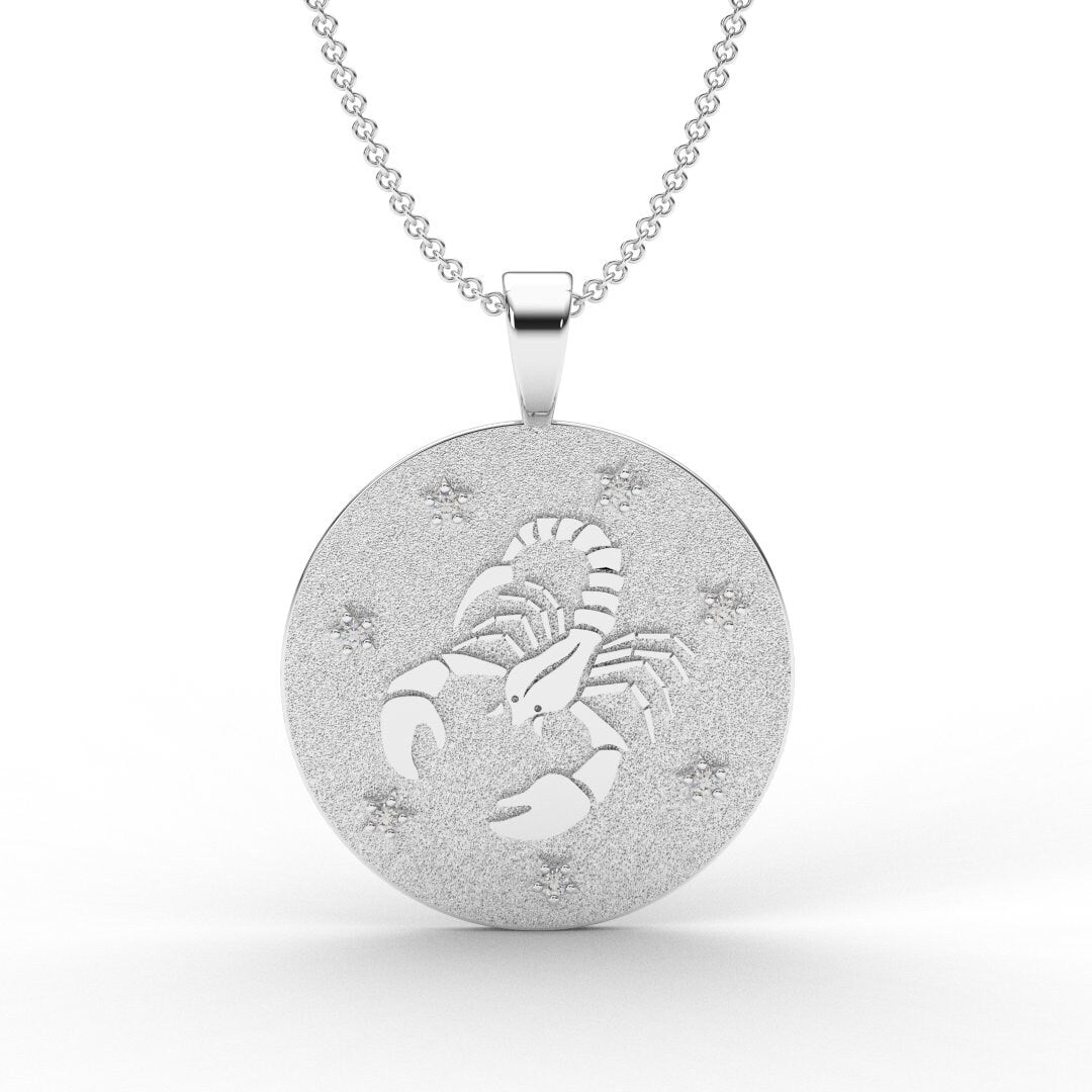 Scorpio Zodiac Medallion Necklace