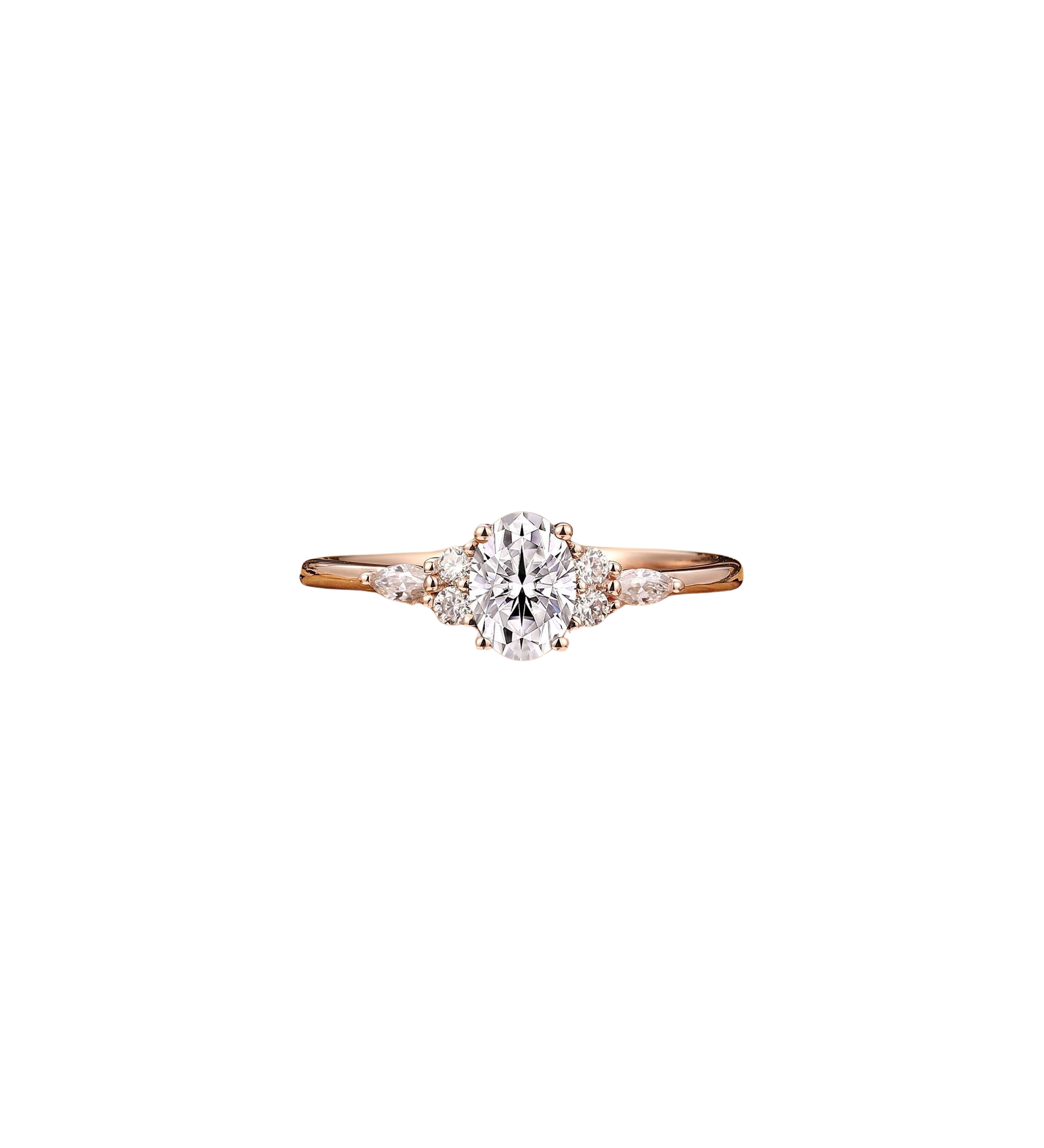Baiser Caché Oval Diamond Engagement Ring