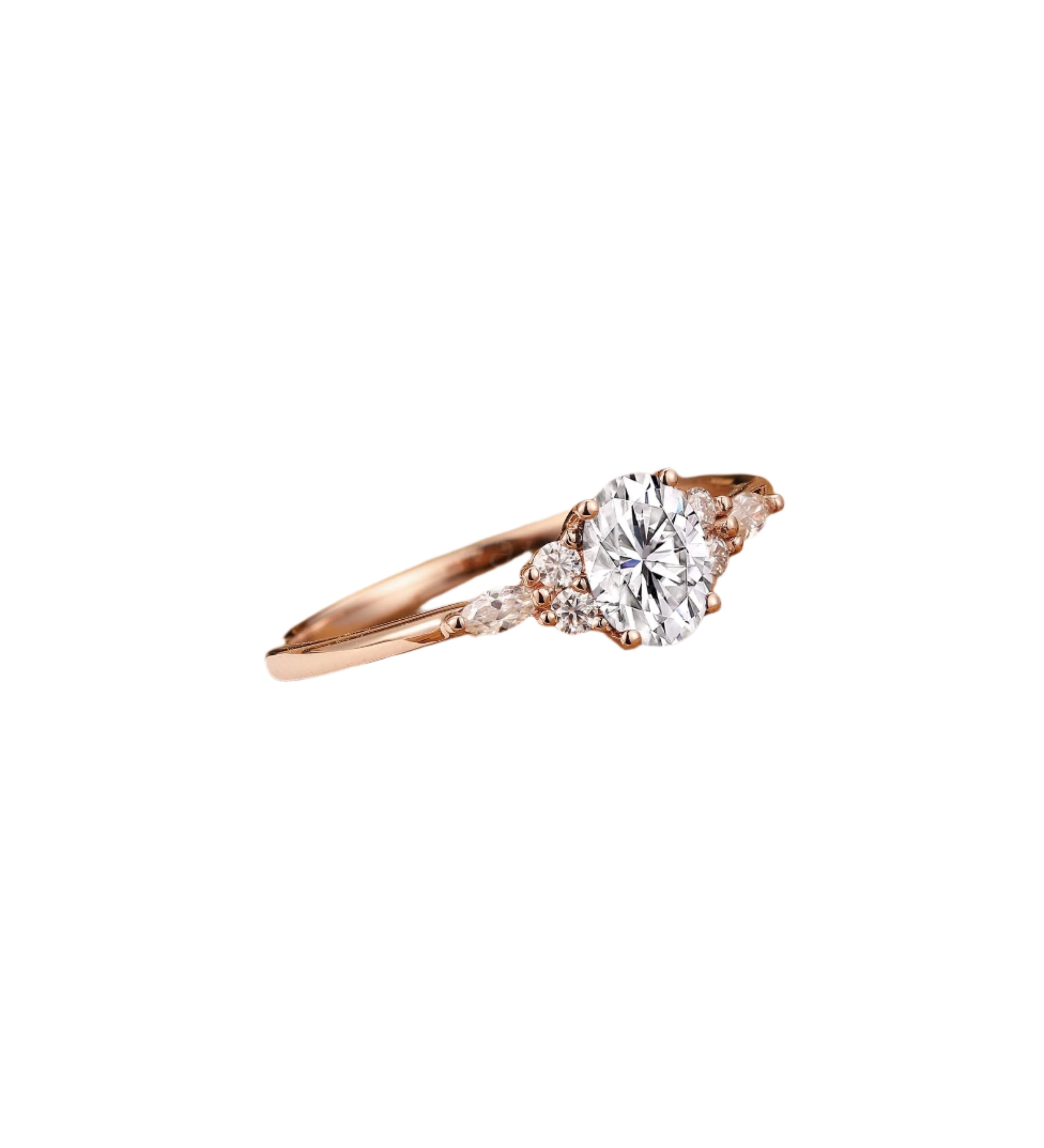 Baiser Caché Oval Diamond Engagement Ring