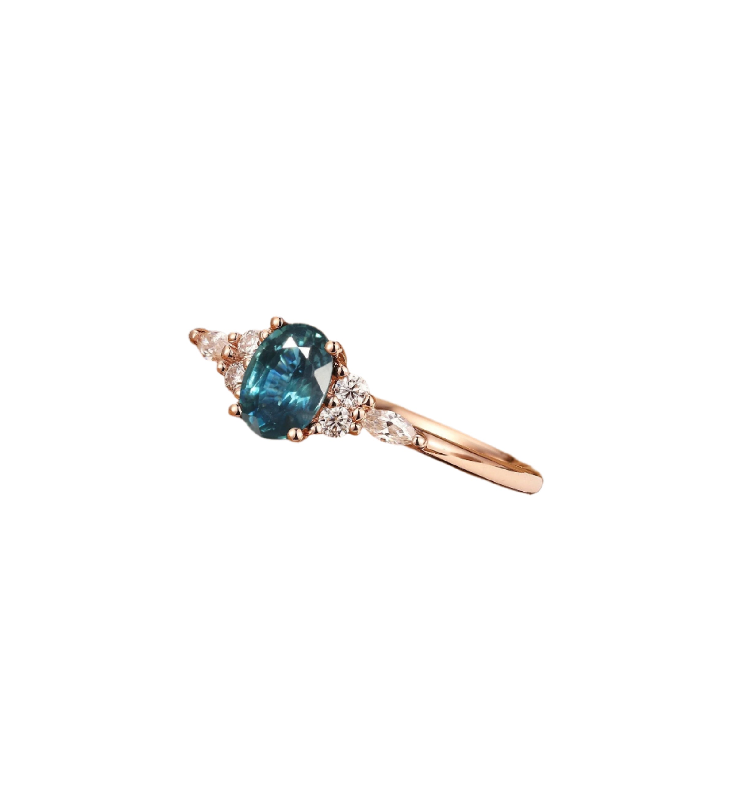 Plume Royale Oval Sapphire Engagement Ring